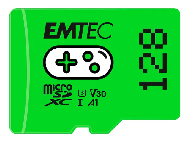 EMTEC Gaming - Flash-Speicherkarte - 128 GB - A1 / Video Class V30 / UHS-I U3 - microSDXC UHS-I - grün