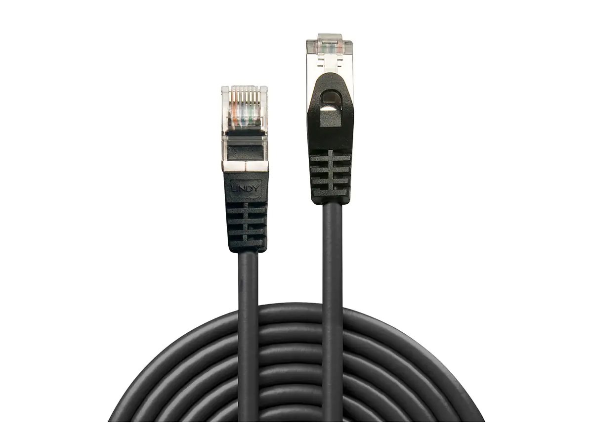 Lindy - Patch-Kabel - RJ-45 (M) zu RJ-45 (M) - 10 m - Foiled Unshielded Twisted Pair (F/UTP) - CAT 5e - ohne Haken - Schwarz