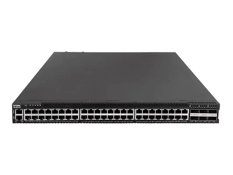 D-Link DXS 3610-54T - Switch - L3 - managed - 48 x 1 Gigabit / 10 Gigabit Ethernet + 6 x 40 Gigabit QSFP+ / 100 Gigabit QSFP28 - Luftstrom von vorne nach hinten - an Rack montierbar