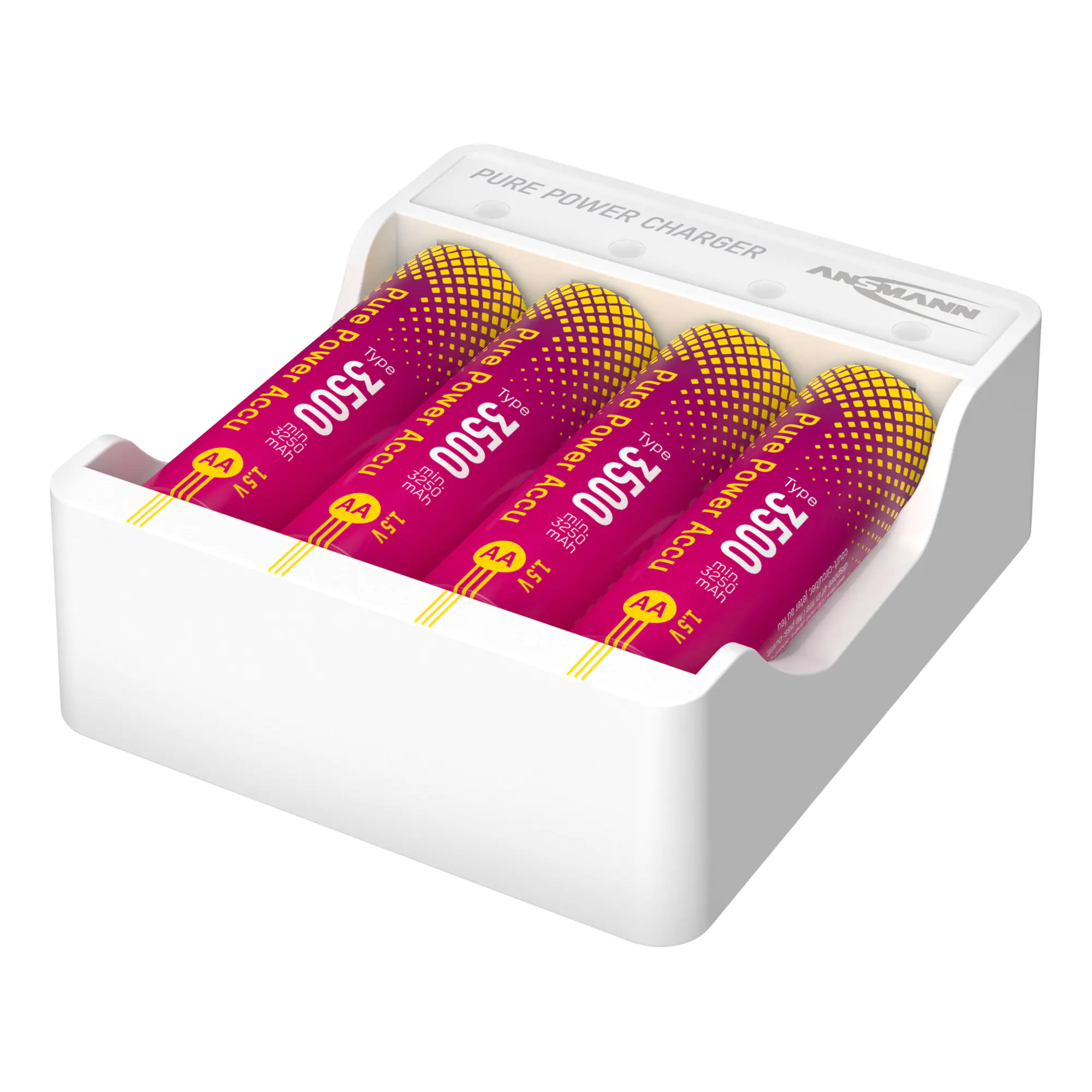 Ansmann Ladegerät PurePower Set AA inkl. 4x 3500mAh Akku 1001-0183 - Ladegerät - Lithium