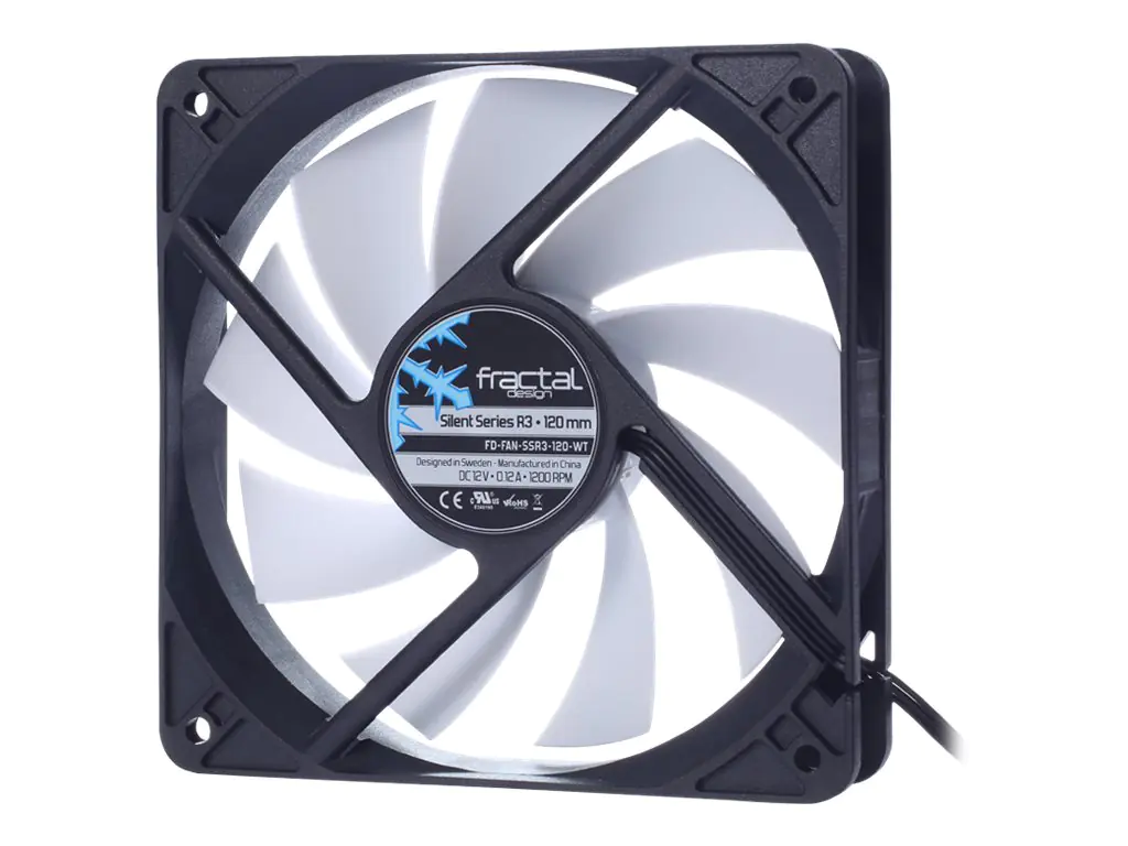 Fractal Design Silent Series R3 - Gehäuselüfter - 120 mm - Schwarz, weiß