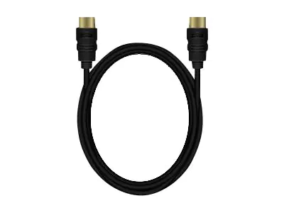 MediaRange - HDMI mit Ethernetkabel - HDMI (S) bis HDMI (S) - 1.8 m - Dreifachisolierung - Schwarz - rund, 4K Unterstützung