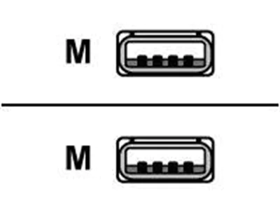 Roline - USB-Kabel - USB (M) zu USB (M) - USB 2.0 - 4.5 m - Schwarz