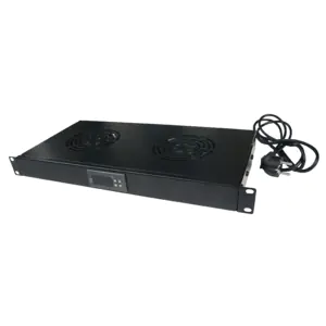 LogiLink Rack-Lüftereinsatz - mit 4 Lüfter, Thermostat - AC 187-231 V - Schwarz - 1U - 48.3 cm (19") FAU04FB