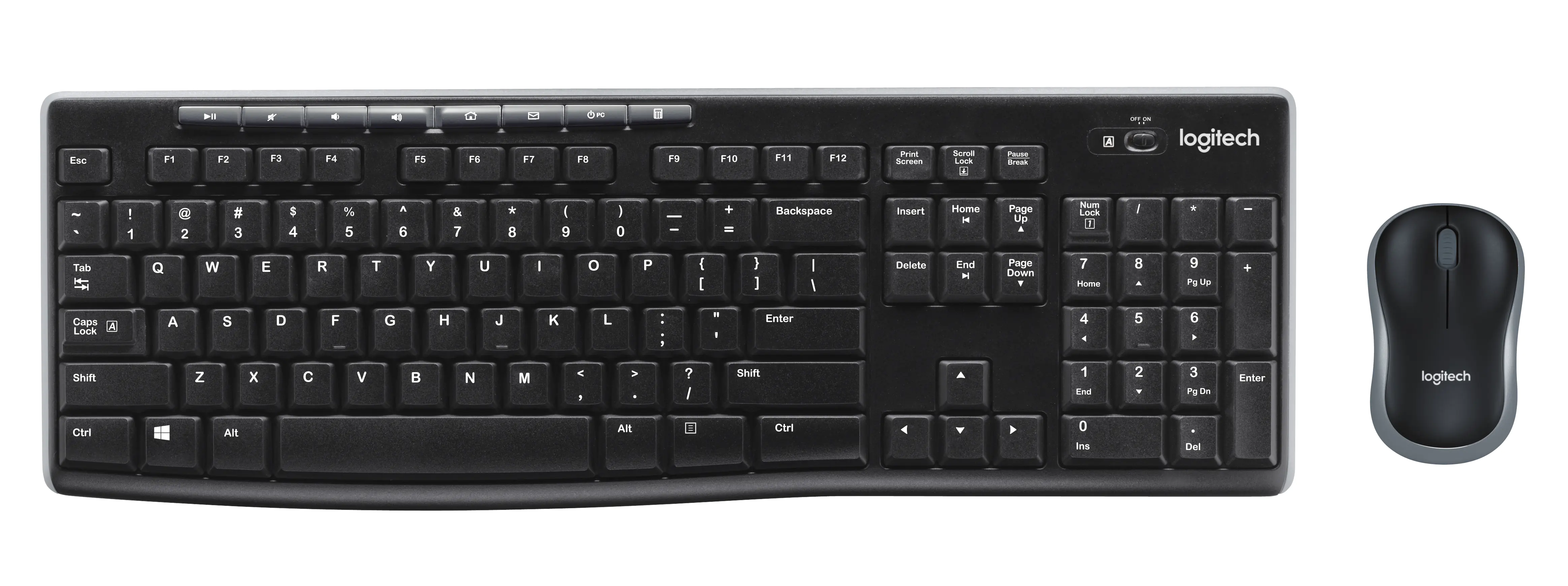 Logitech MK270 Wireless Combo - Tastatur-und-Maus-Set - kabellos - 2.4 GHz - QWERTZ - Slowenisch/Kroatisch - Schwarz