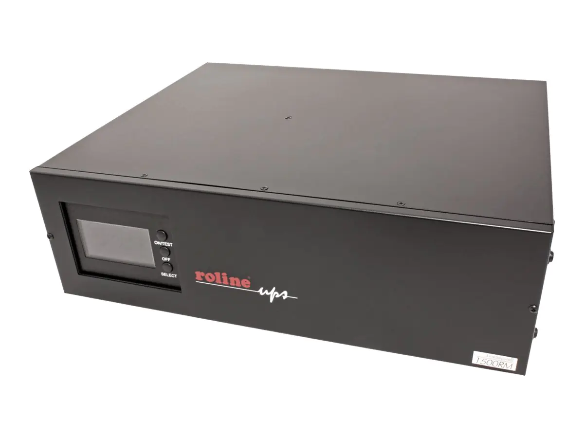ROLINE LineSecure II 1500R - USV (Rack - einbaufähig) - Wechselstrom 230 V - 960 Watt - 1500 VA - RS-232, USB - Ausgangsanschlüsse: 6 - 48.3 cm (19") - Schwarz