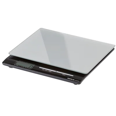 MAUL Briefwaage MAULsquare 2 g - 5kg ohne Netzanschluss silber/schwarz
