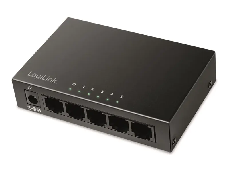 LogiLink Switch - Metallgehäuse - 5 x 10/100/1000