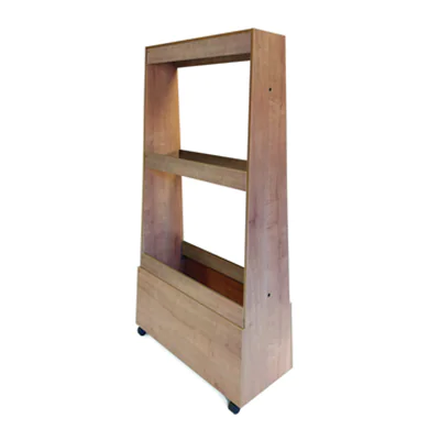 rocada Tafelständer mobil Natural 100 x 198 x 40 cm (B x H x T) beidseitig verwendbar Holzfaser eiche