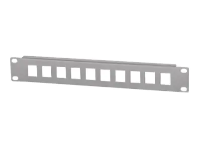 Intellinet 10-Port Patchpanel, unbestückt, 10", 1 HE, grau - Patchpanel (Blindblech) - Grau, RAL 7035 - 1U - 25.4 cm (10") - 10 Ports