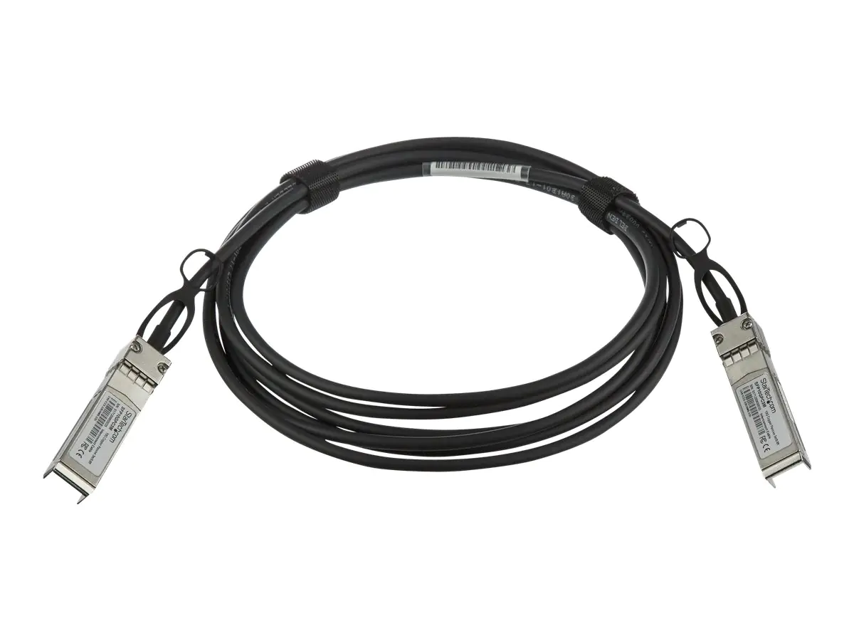StarTech 3m SFP+ Direktverbindungskabel - MSA konform - 10Gb SFP+ Kabel - Passives SFP+ Kabel - Direktanschlusskabel - SFP+ zu SFP+ - 3 m - twinaxial - SFF-8431/SFF-8432 - passiv - Schwarz