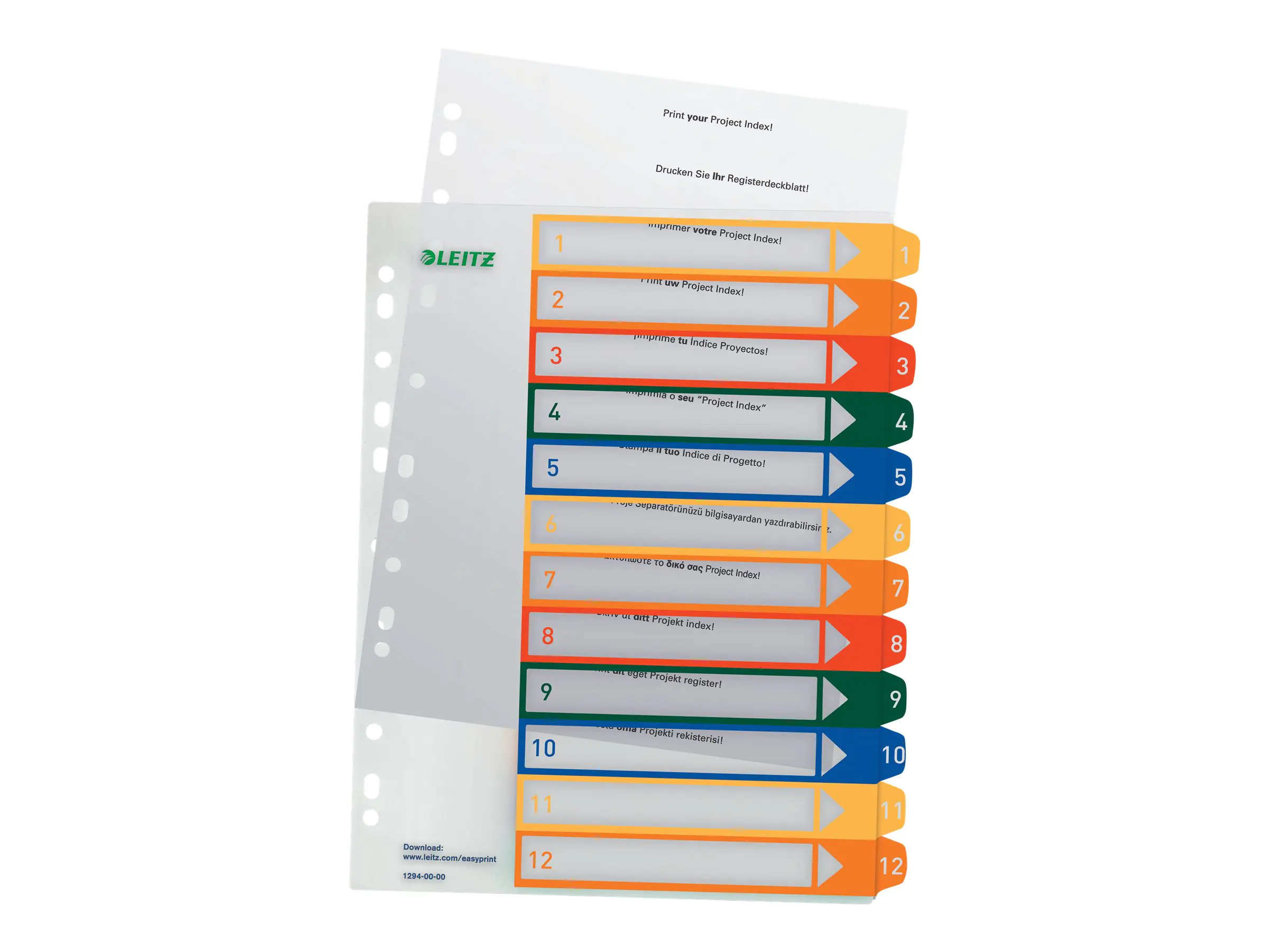 Esselte Leitz PC Printable Index - 12 Blatt Karteikarten 12940000