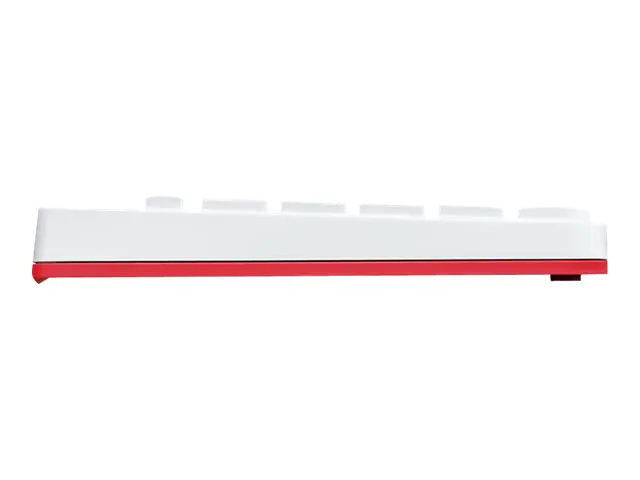Logitech MK240 NANO - Tastatur-und-Maus-Set - kabellos - 2.4 GHz - weiß, Vivid Red