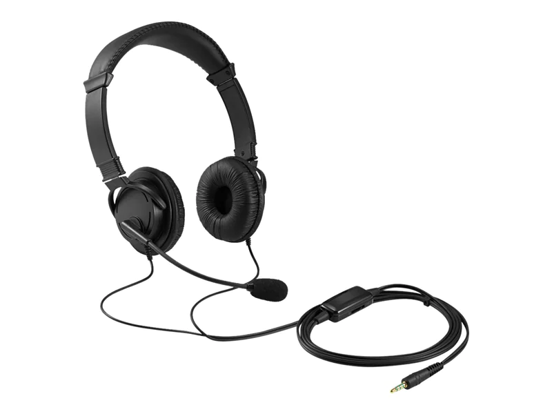 Kensington Hi-Fi Headphones with Mic - Kopfhörer mit Mikrofon - On-Ear - kabelgebunden - 3,5 mm Stecker