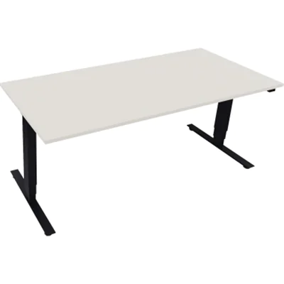 Sitz-/Stehtisch T-Kufe klappbar B1800xT800xH625-1285 an/Weiß