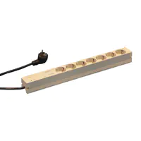 Schroff - Steckdosenleiste (Rack - einbaufähig) - Wechselstrom 230 V - Eingabe, Eingang French / UTE - Ausgangsanschlüsse: 7 (power CEE 7/3) - 1U - 48.3 cm (19") - 2 m Schnur - RAL 7035