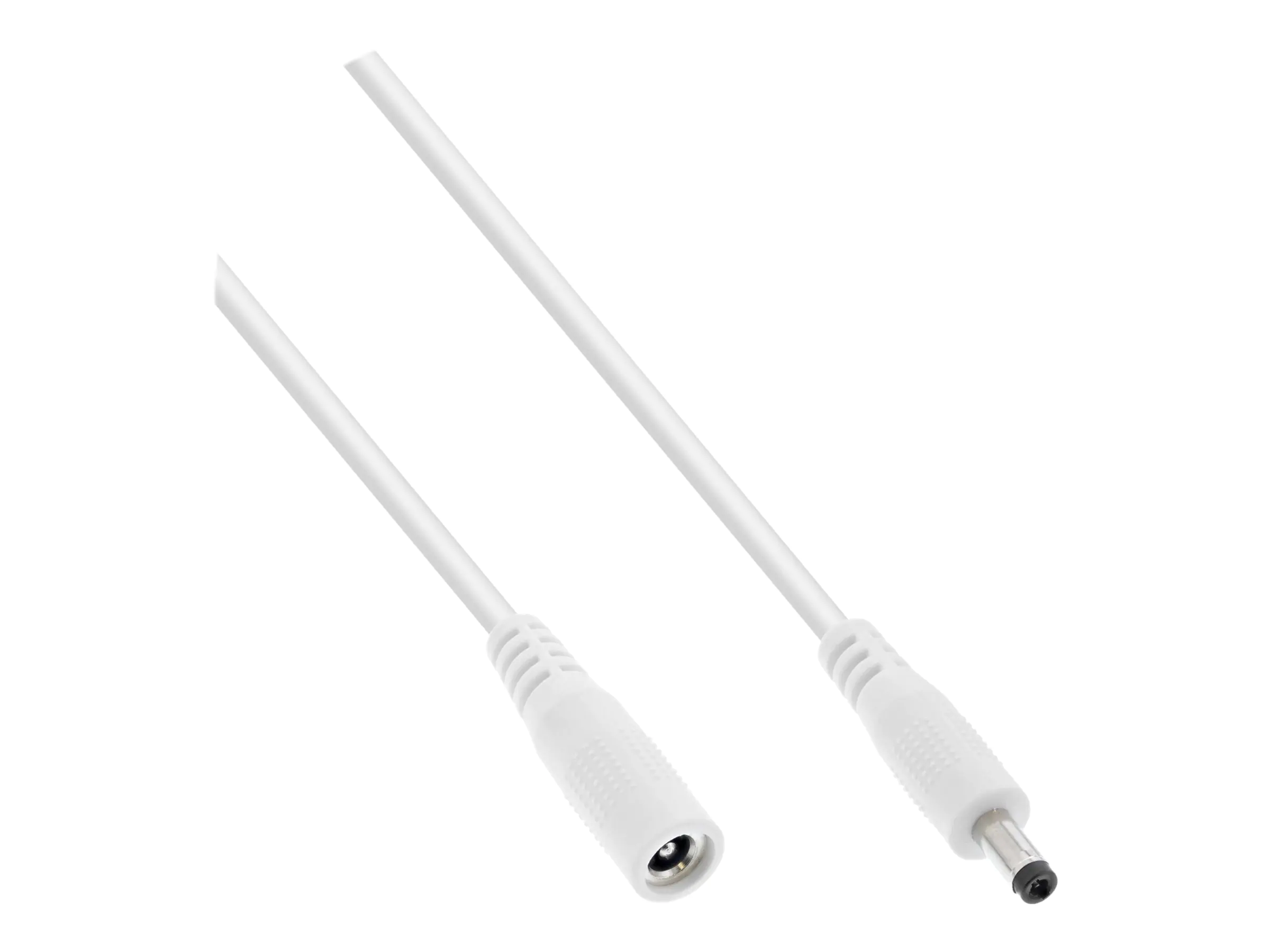 InLine - Spannungsversorgungs-Verlängerungskabel - Gleichstromstecker 4,0 x 1,7 mm (M) zu Gleichstromstecker 4,0 x 1,7 mm (W) - 1 m - weiß