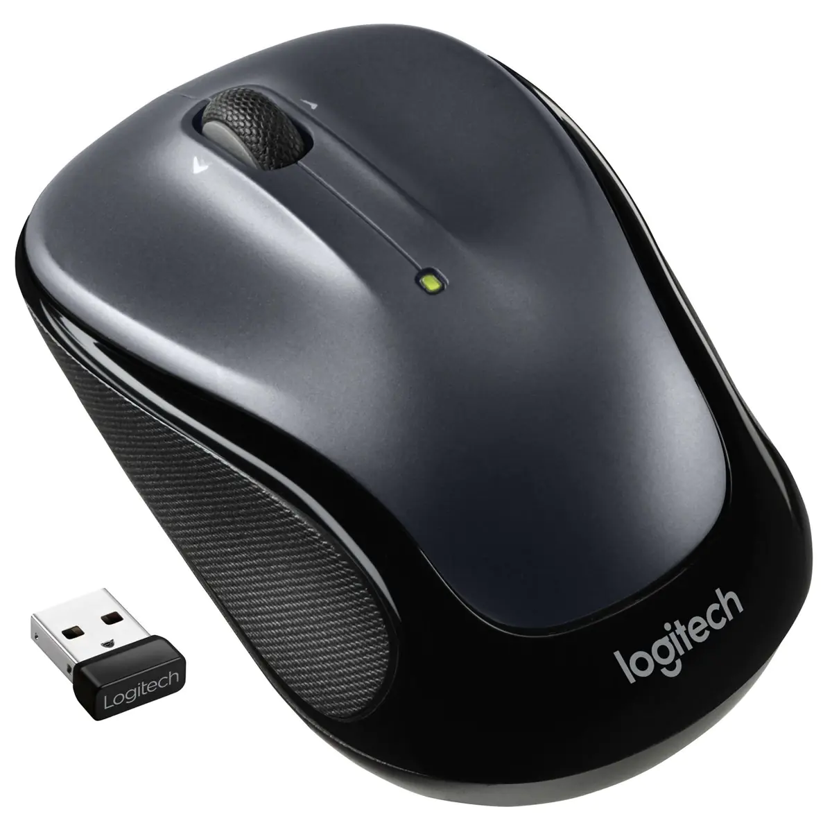Logitech M325s - Maus - rechts- und linkshändig - optisch - 5 Tasten - kabellos - 2.4 GHz - kabelloser Empfänger (USB) - Dunkelgrau