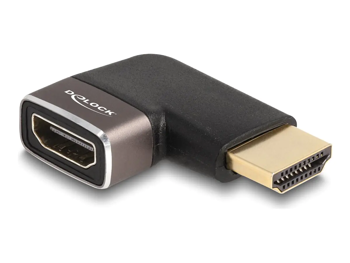 Delock Highspeed - HDMI-Adapter mit Ethernet - HDMI männlich zu HDMI weiblich links abgewinkelt -