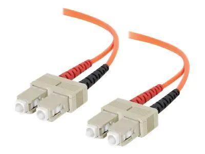 C2G Low-Smoke Zero-Halogen - Patch-Kabel - SC multi-mode (M) zu SC multi-mode (M) - 3 m - Glasfaser - 62,5/125 Mikrometer - orange