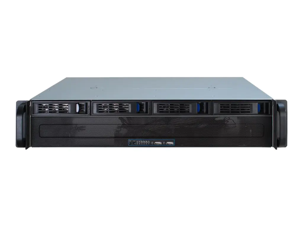 Inter-Tech IPC 2U-2404S - Rack-Montage - 2U - micro ATX - SATA/SAS - Hot-Swap - keine Spannungsversorgung (ATX) - USB