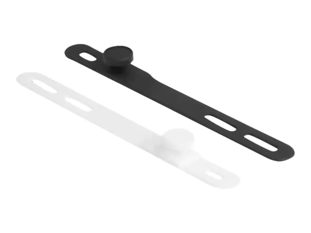 Delock Kabelbinder - flexibel wiederverwendbar - 11.8 cm - Schwarz, weiß (Packung mit 10) 19005