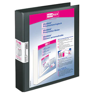 Veloflex Präsentationsringbuch VELODUR 4147180 2Ringe 30mm sw