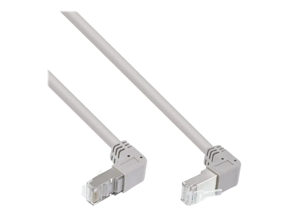 InLine - Patch-Kabel - RJ-45 (M) nach oben gewinkelt zu RJ-45 (M) nach unten gewinkelt - 2.67 m - SFTP, PiMF - CAT 6 - geschirmt - Grau