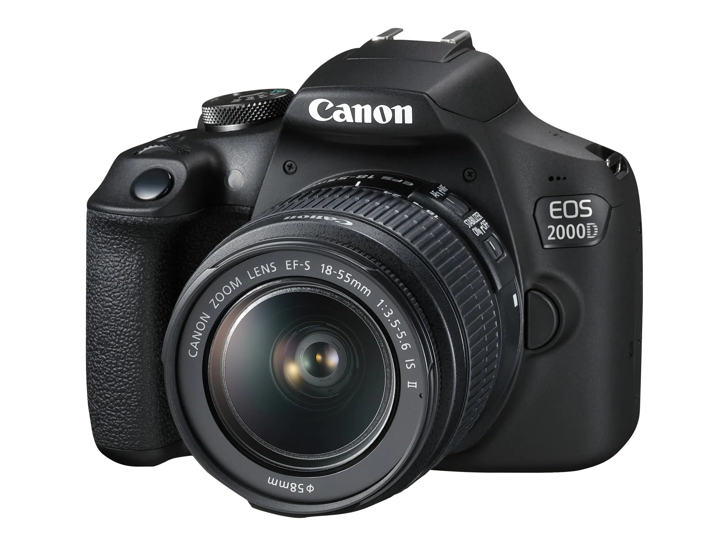 Canon EOS 2000D - Digitalkamera - SLR - 24.1 MPix - APS-C - 1080p / 30 BpS - 3x optischer Zoom EF-S 18-55-mm-IS-II-Objektiv - Wi-Fi, NFC