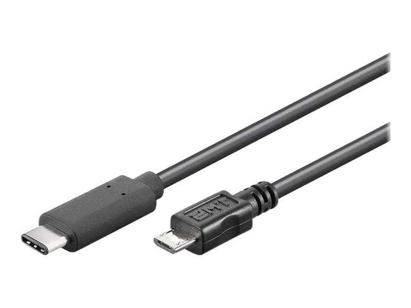 goobay - USB-Kabel - Micro-USB Typ B (M) zu 24 pin USB-C (M) - USB 3.1 - 1 m - Schwarz