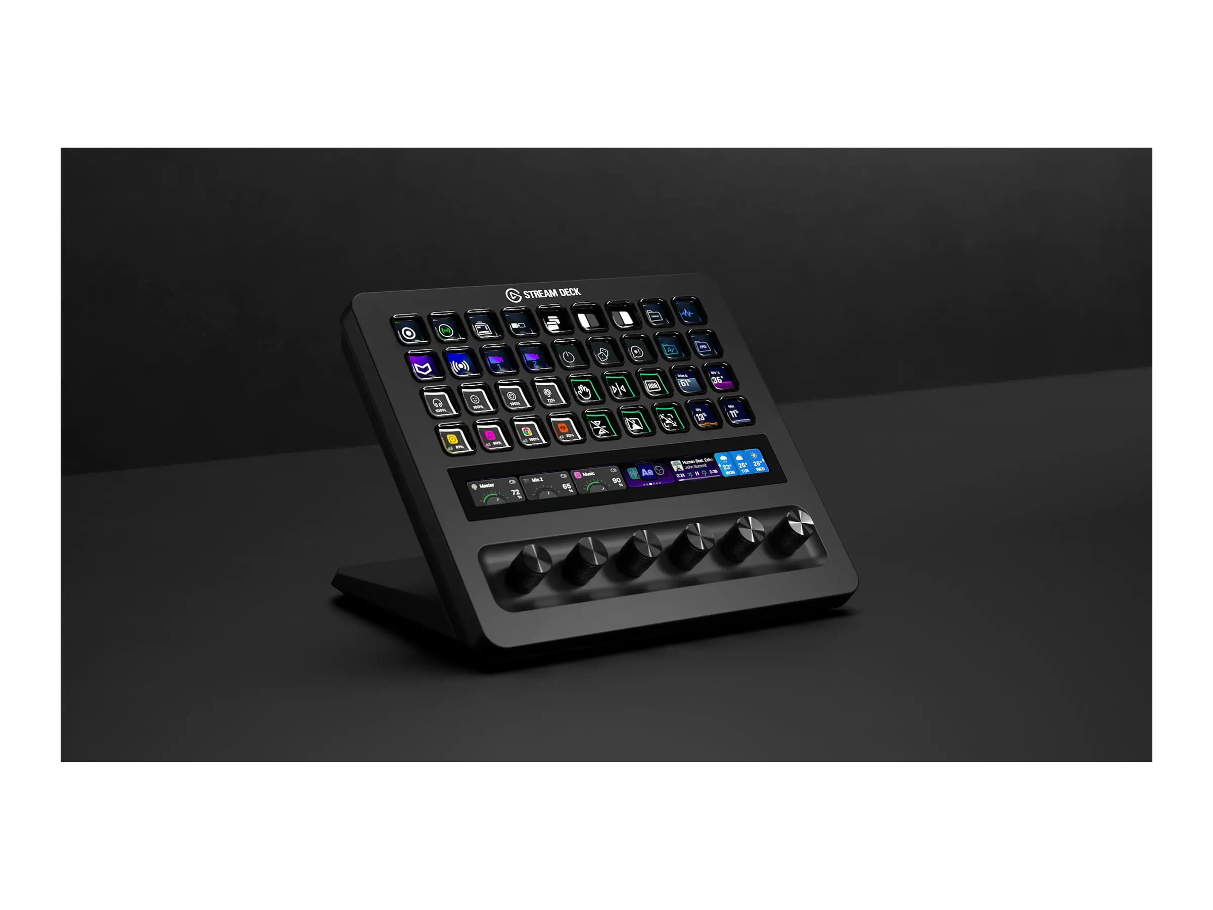 Elgato Stream Deck + XL - Tastenfeld - mit LCD-Touchpanel, 6 dials 10GBX9901