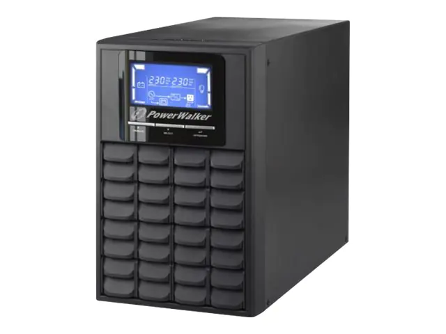 PowerWalker VFI 1000C LCD - USV - 800 Watt - 1000 VA - 9 Ah - RS-232, USB - Ausgangsanschlüsse: 3 - PFC - Schwarz