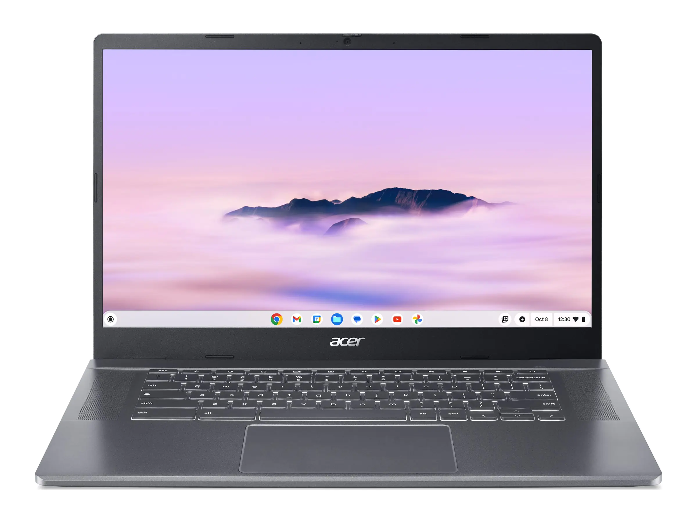 Acer Chromebook Plus 515 CB515-2HT - Intel Core i5 1235U / 1.3 GHz - Chrome OS - Intel Iris Xe Grafikkarte - 16 GB RAM - 256 GB SSD - 39.6 cm (15.6") IPS Touchscreen 1920 x 1080 (Full HD) - Wi-Fi 6E - Stahlgrau - kbd: Deutsch