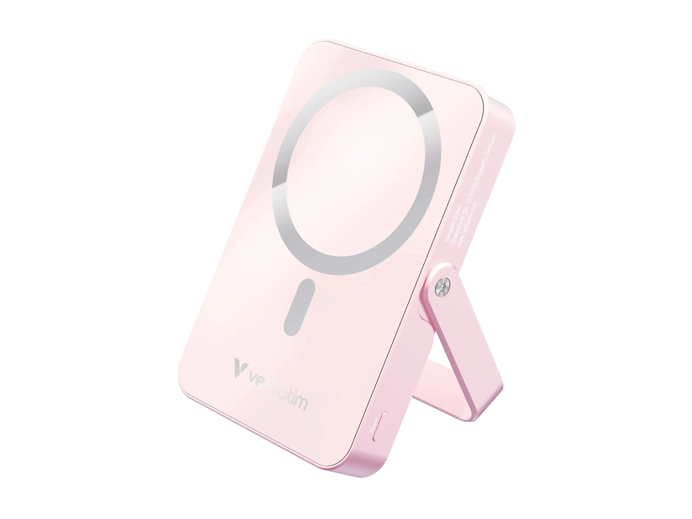 Verbatim Power Bank mit Standfuß mag.wireless 10000mA pink 32267