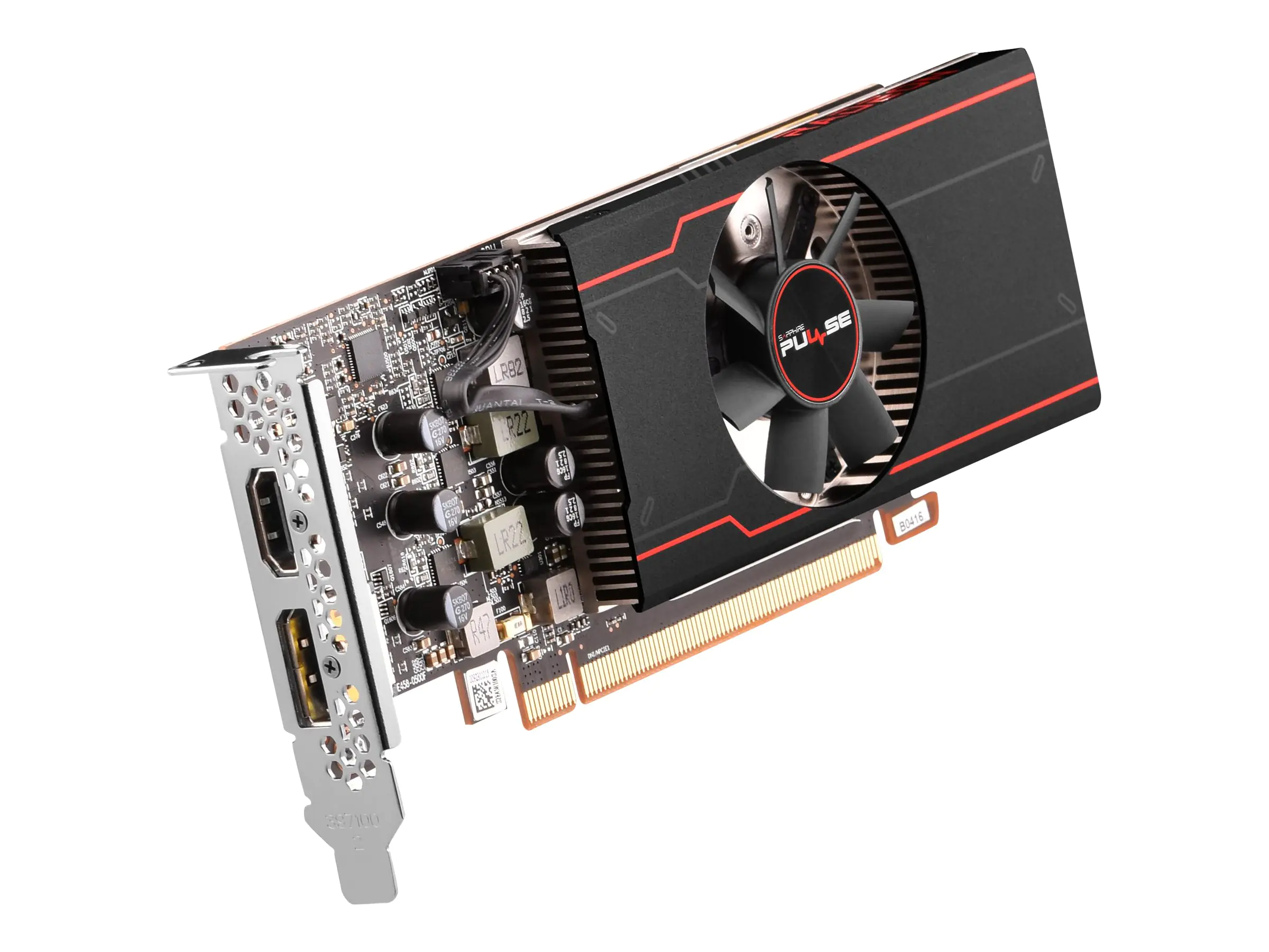Sapphire Pulse Radeon RX 6400 - Grafikkarten - Radeon RX 6400 - 4 GB GDDR6 - PCIe 4.0 Low-Profile - HDMI, DisplayPort - leichte Retailverpackung