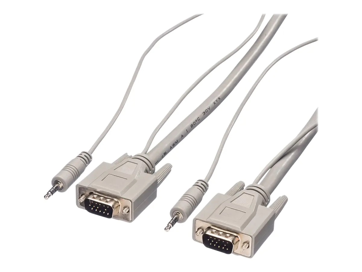 Roline VGA- / Audiokabel VGA, Mini-Phone Stereo 3.5 mm (M) VGA, Mini-Phone Stereo 3.5 mm (M)
