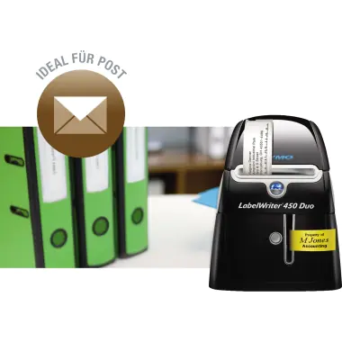 DYMO LabelWriter 450 Duo - Etikettendrucker - Thermodirekt - 600 x 300 dpi - bis zu 71 Etiketten/Min. - USB