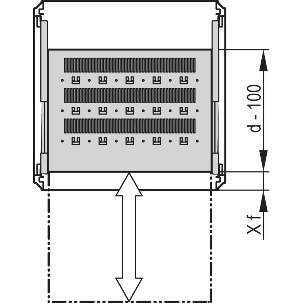 SCHROFF Gestellfachboden ausziehbar - GESTELL AUSZ.FACH. 800B 700T 22130374
