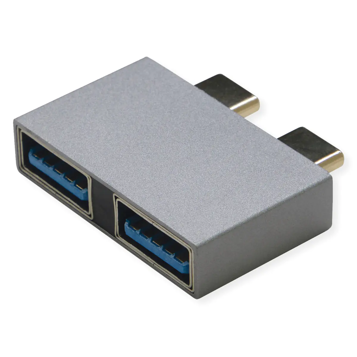 Roline - USB-Adapter - 24 pin USB-C (M) zu USB Typ A (W) - USB 3.2 Gen 2 - 5 V - 3 A - Silber