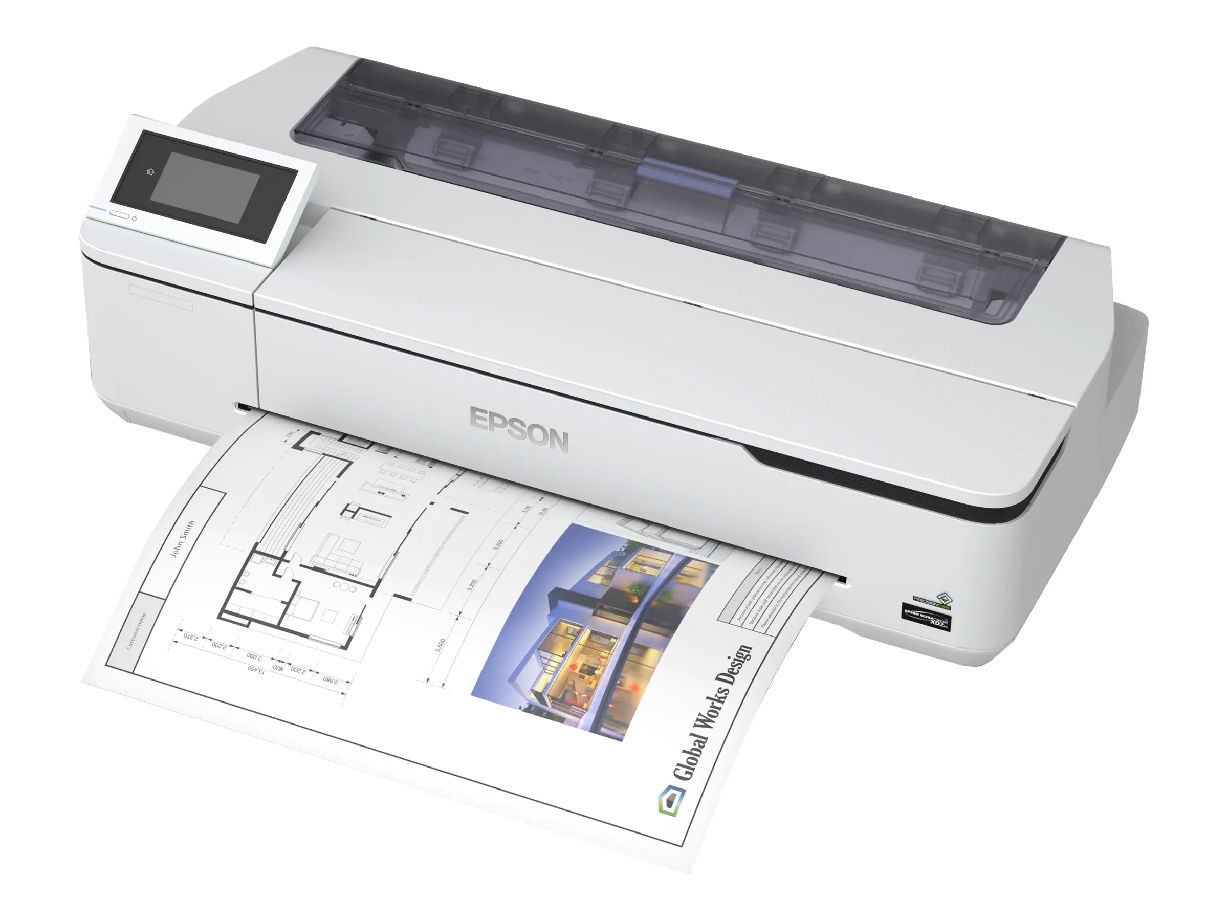 Epson SureColor SC-T2100 - Ohne Standfuß - 610 mm (24") Großformatdrucker - Farbe - Tintenstrahl - Rolle A1 (61,0 cm) - 2400 x 1200 dpi - Gigabit LAN, Wi-Fi(n), USB 3.0 - Cutter