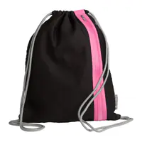 Pagna Turnbeutel GO! - Schwarz - Pink - Baumwolle - Polyester - Einfarbig - 6 l - 450 mm - 10 mm