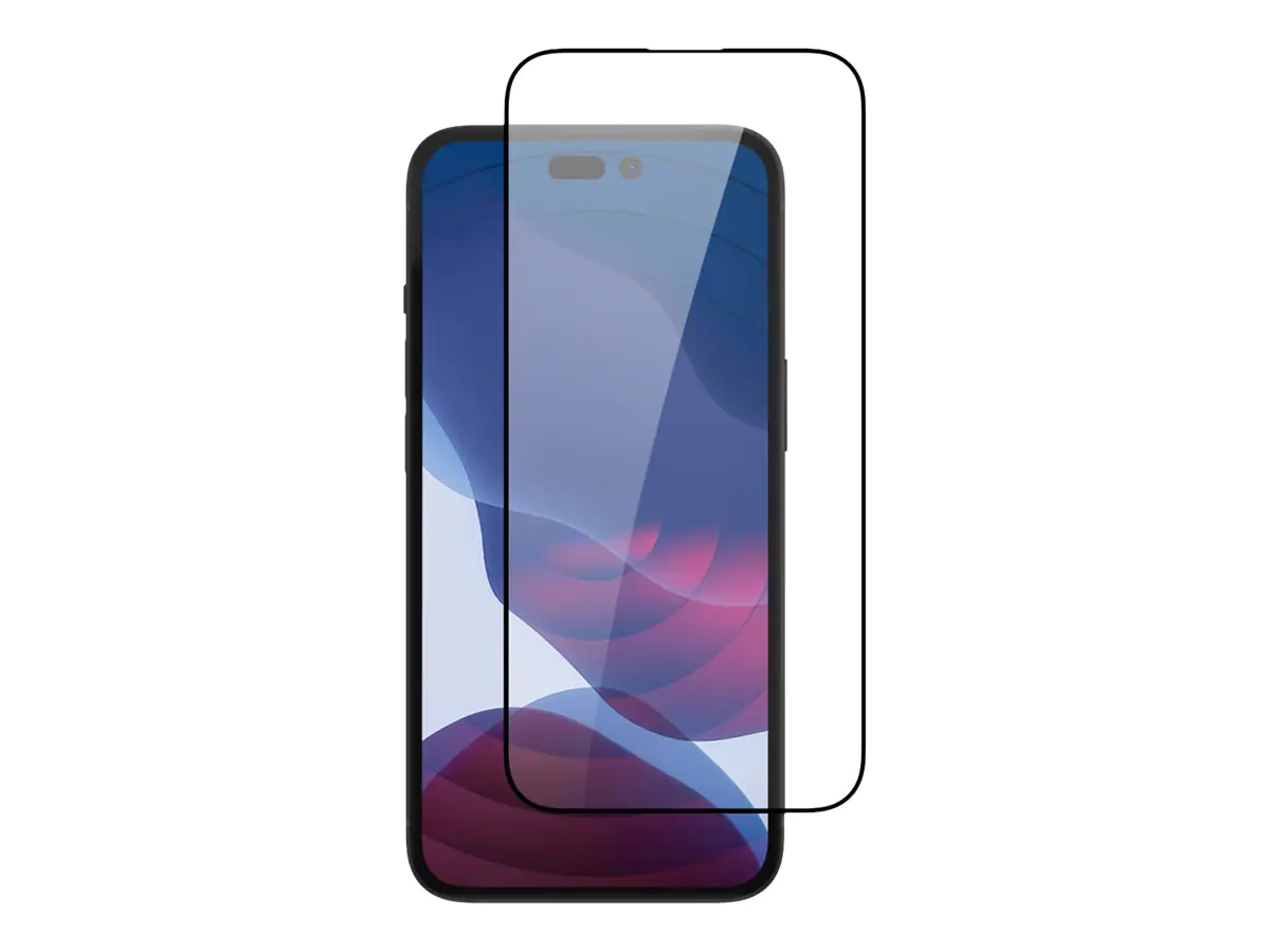 4smarts Second Glass X-Pro - Bildschirmschutz für Handy - Glas - Rahmenfarbe schwarz - für Apple iPhone 13 Pro Max, 14 Plus