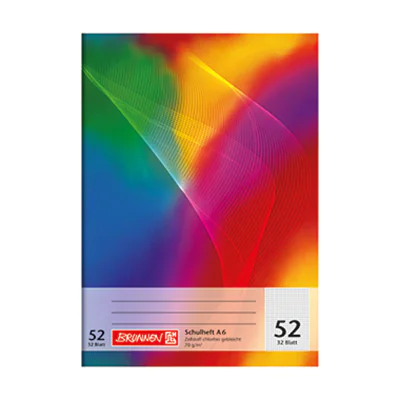 BRUNNEN Schulheft 1046922 DIN A6 80g 32Blatt kariert