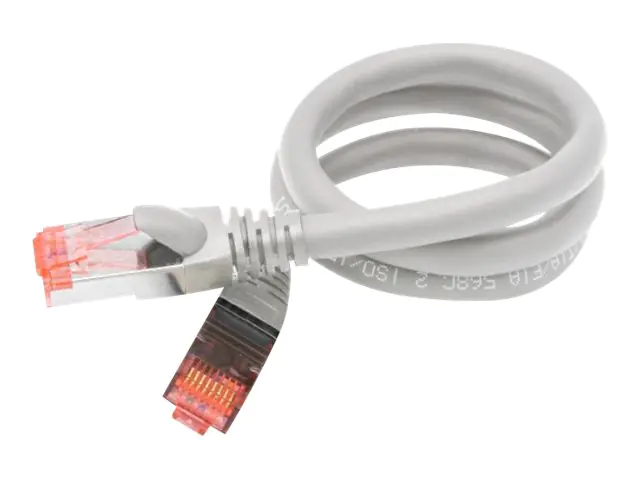 exertis Connect - Patch-Kabel - RJ-45 (M) zu RJ-45 (M) - 3 m - U/FTP - CAT 6a - Innen, geformt, ohne Haken, verseilt - Grau