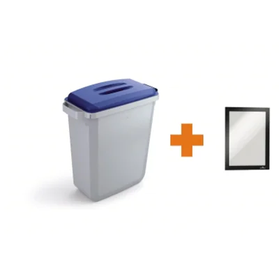 DURABLE Abfalleimer DURABIN® 60L 60l Polypropylen grau 1 Sortierfach