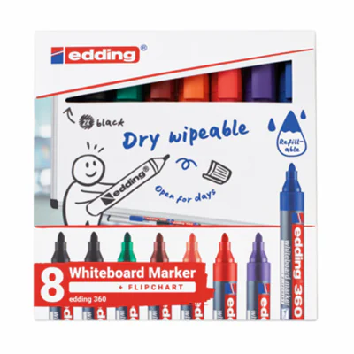 edding Whiteboardmarker 360 1,5-3mm farbig sortiert 8 St./Pack.