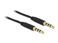 Delock - Headset-Kabel - 4-poliger Mini-Stecker männlich zu 4-poliger Mini-Stecker männlich - 2 m - abgeschirmt - Schwarz