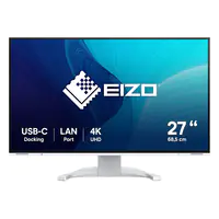 EIZO FlexScan EV2740X - Mit FlexStand - LED-Monitor - 68.5 cm (27") - 3840 x 2160 4K - IPS - 350 cd/m² - 2000:1 - 5 ms - HDMI, DisplayPort, USB-C - Lautsprecher - weiß