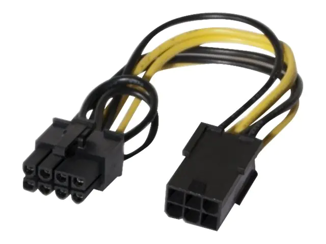 generic - Netzteil - 6-poliges PCIe Power (W) zu 8-poliger PCIe Power (M) - 10 cm