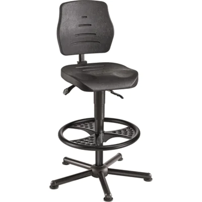 meychair Arbeitsdrehstuhl Workster Pro W15 XXL ca. 61-86cm Stahl, pulverbeschichtet schwarz